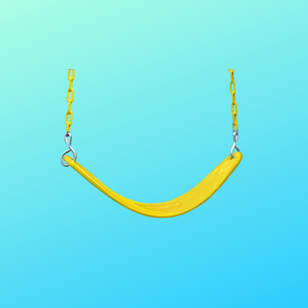 Belt swing with plastisol covered chains