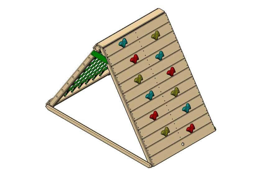 Climbing frame; Rock wall & scramble net