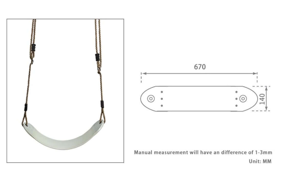 Belt Swing - Flexible - with ropes