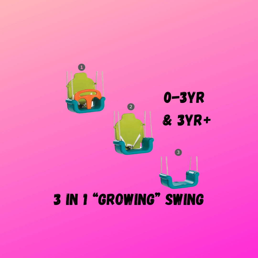 growing swing for baby to young child. converts to seat as toddler gets older