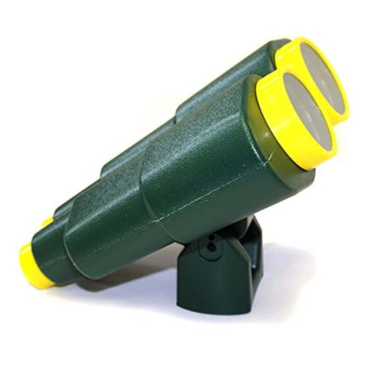 green playground binoculars with yellow accents.
