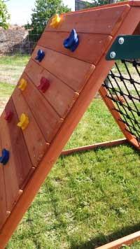 Climbing frame; Rock wall & scramble net