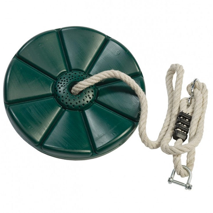 green monkey swing with D shackle to attach to a zip line