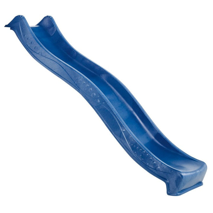 A blue playground slide