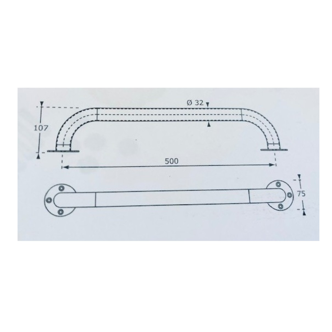measurements of the green commercial grade safety steel handle