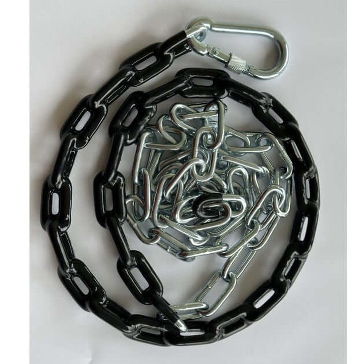 black plastisol coated swing chain