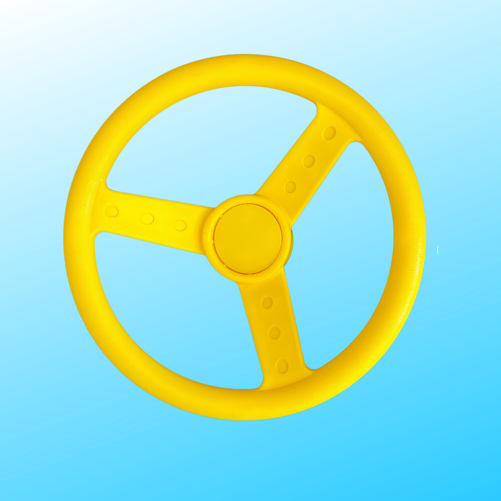yellow plastic playground steering wheel