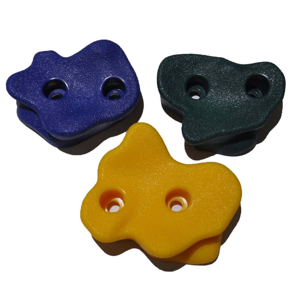 blue, green and yellow rock hold
