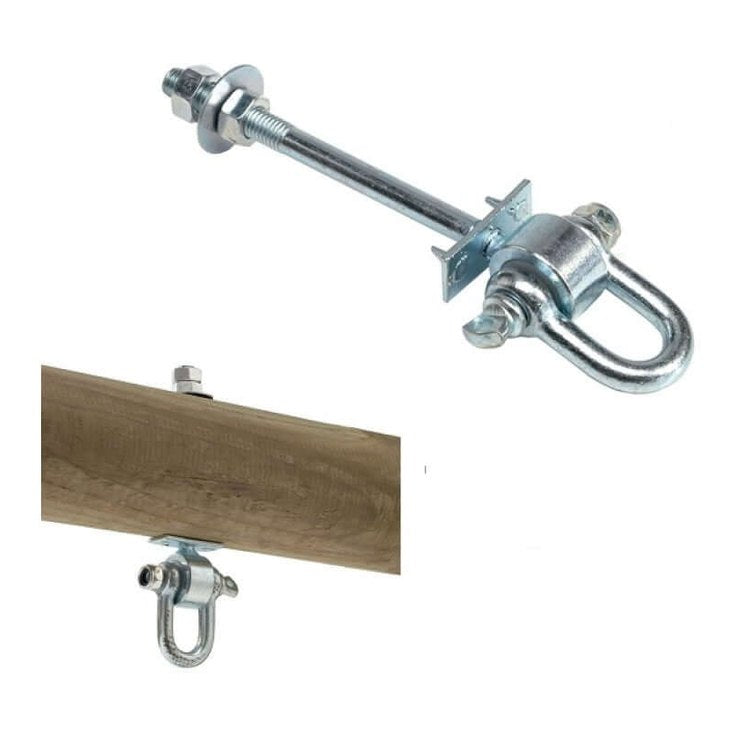 swing hanger with D shackle attachment