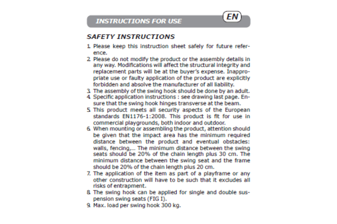 Swing Ductiles (1 piece)