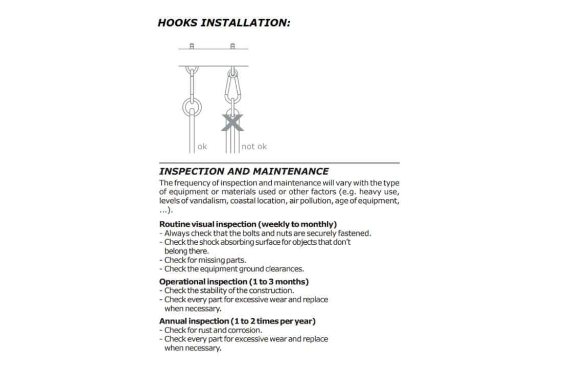 Swing Hanger & snap hook (1 piece)