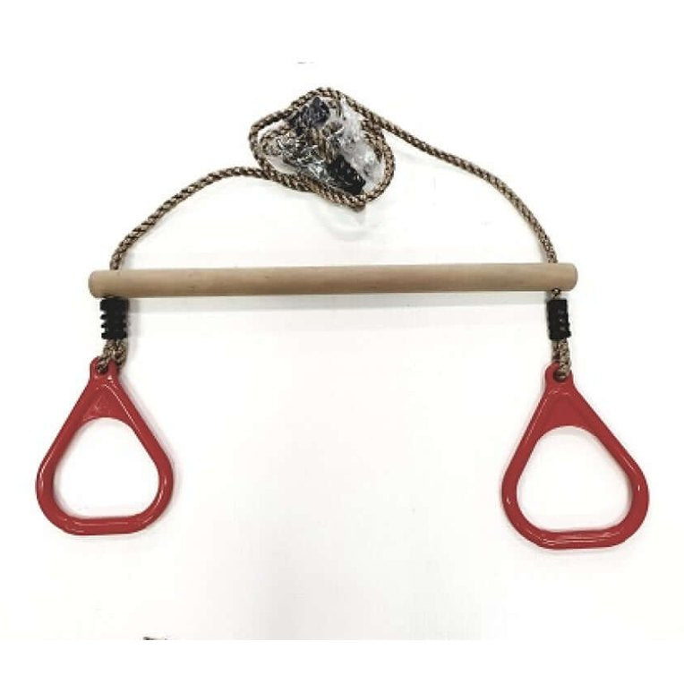 Trapeze bar, rings on PP ropes