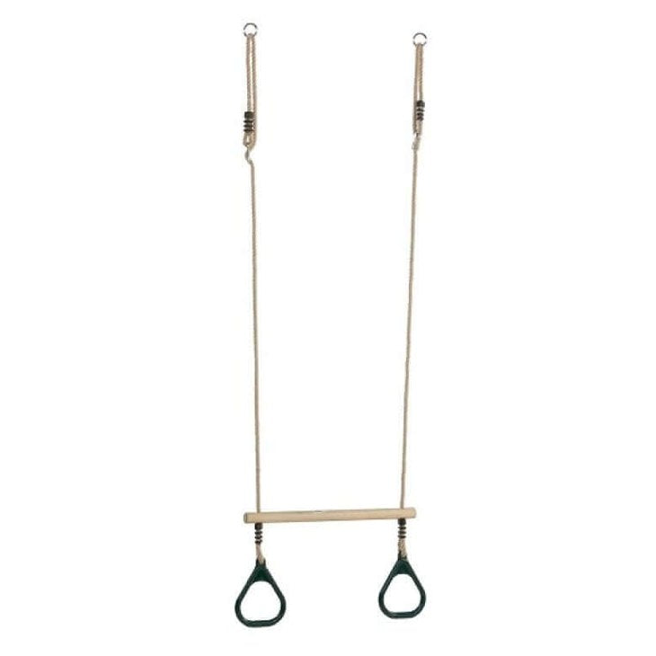 Trapeze bar, rings on PP ropes