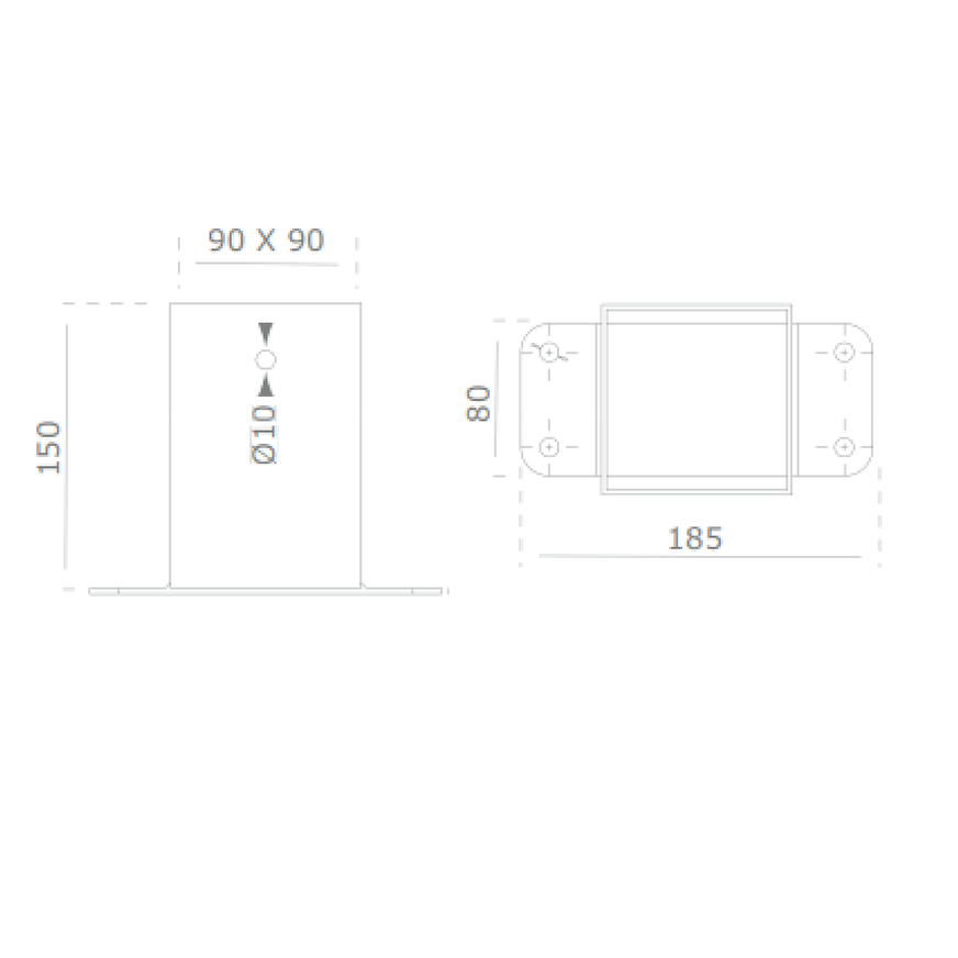 Swing Corner - Wall Bracket - Round