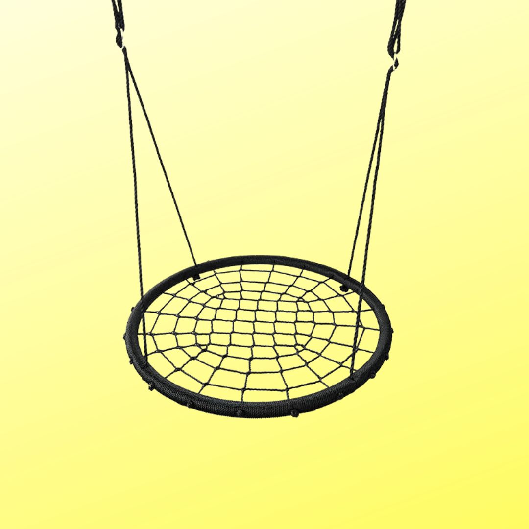 black 60cm round web nest swing in nz