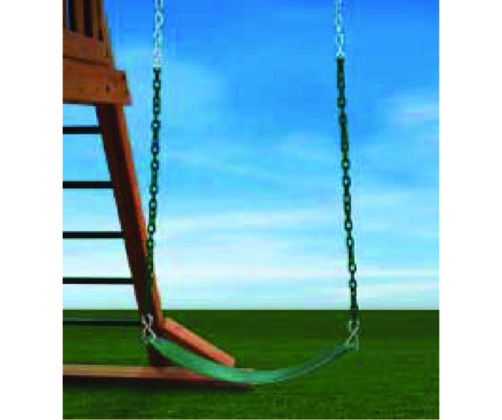 Belt swing with plastisol covered chains