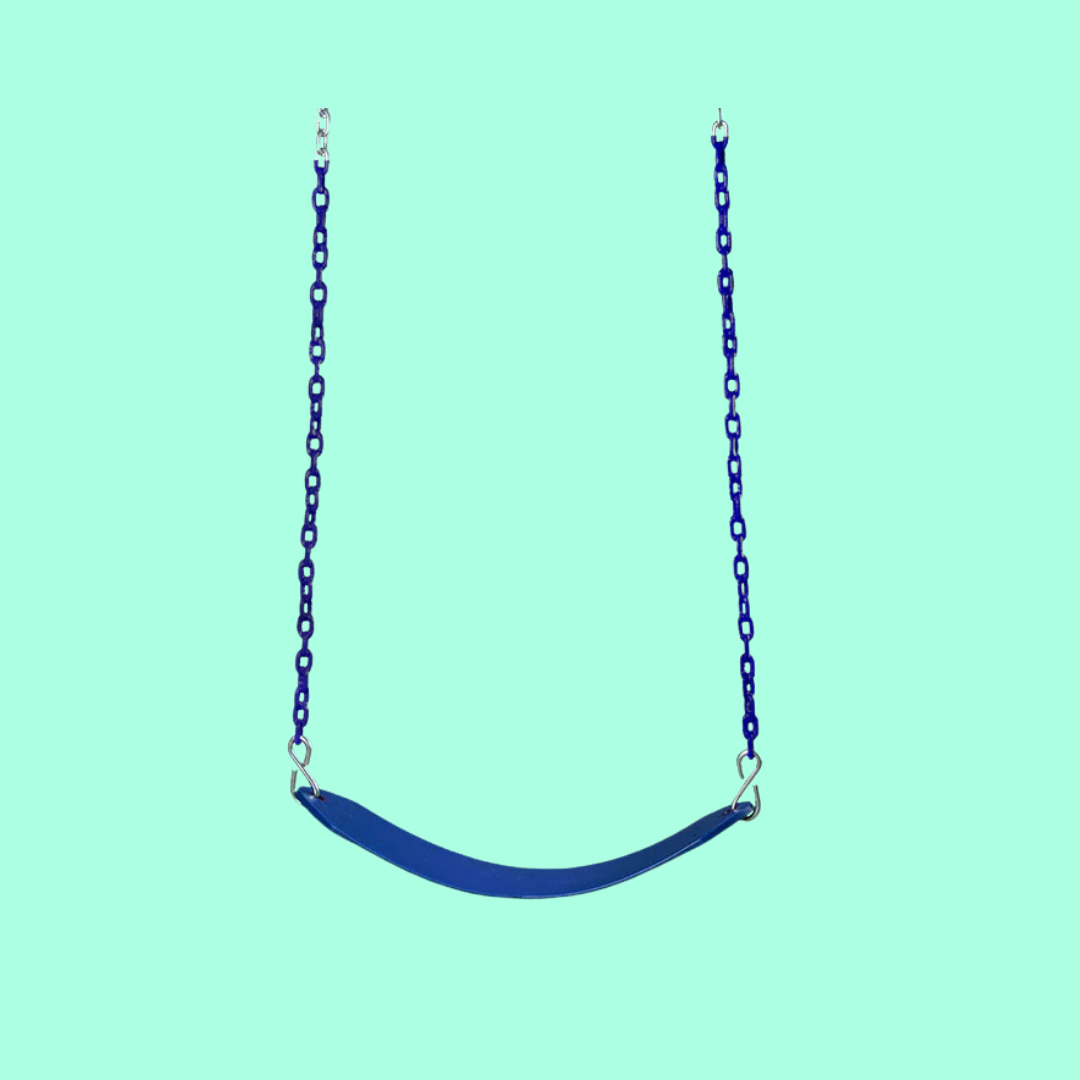 Belt swing with plastisol covered chains