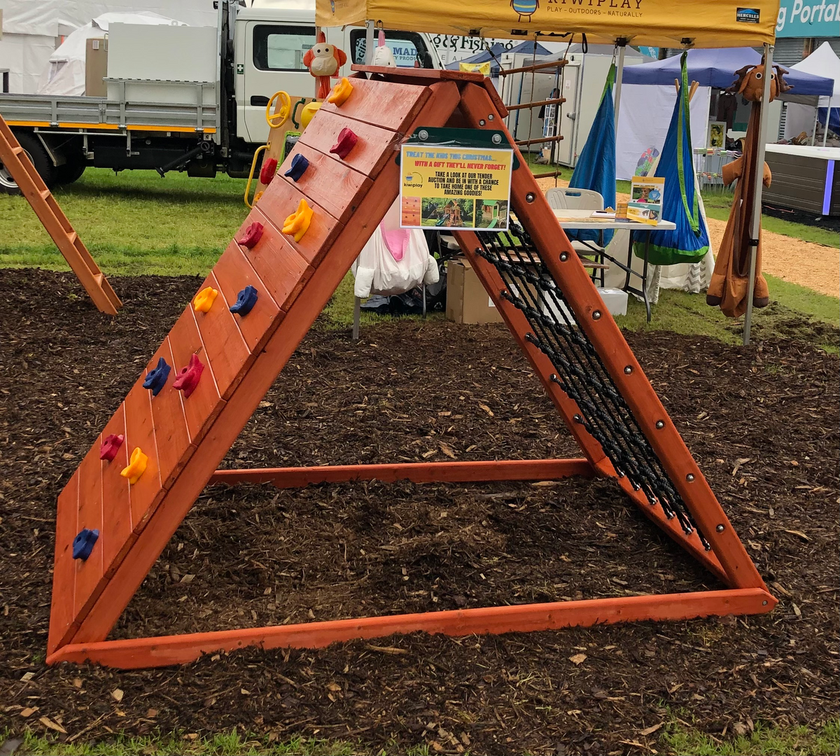 Climbing frame;  Rock wall &amp; scramble net