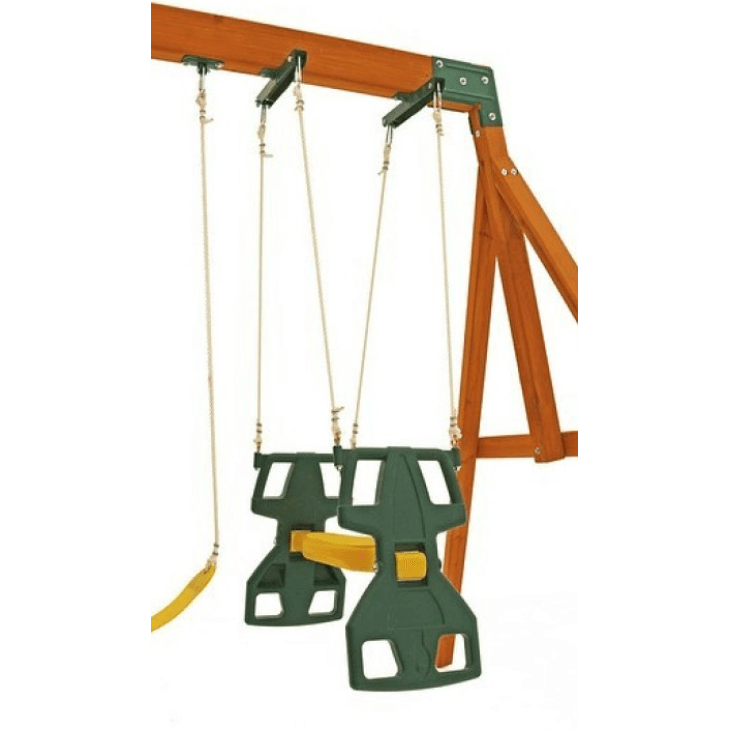2 powder coated green glider brackets