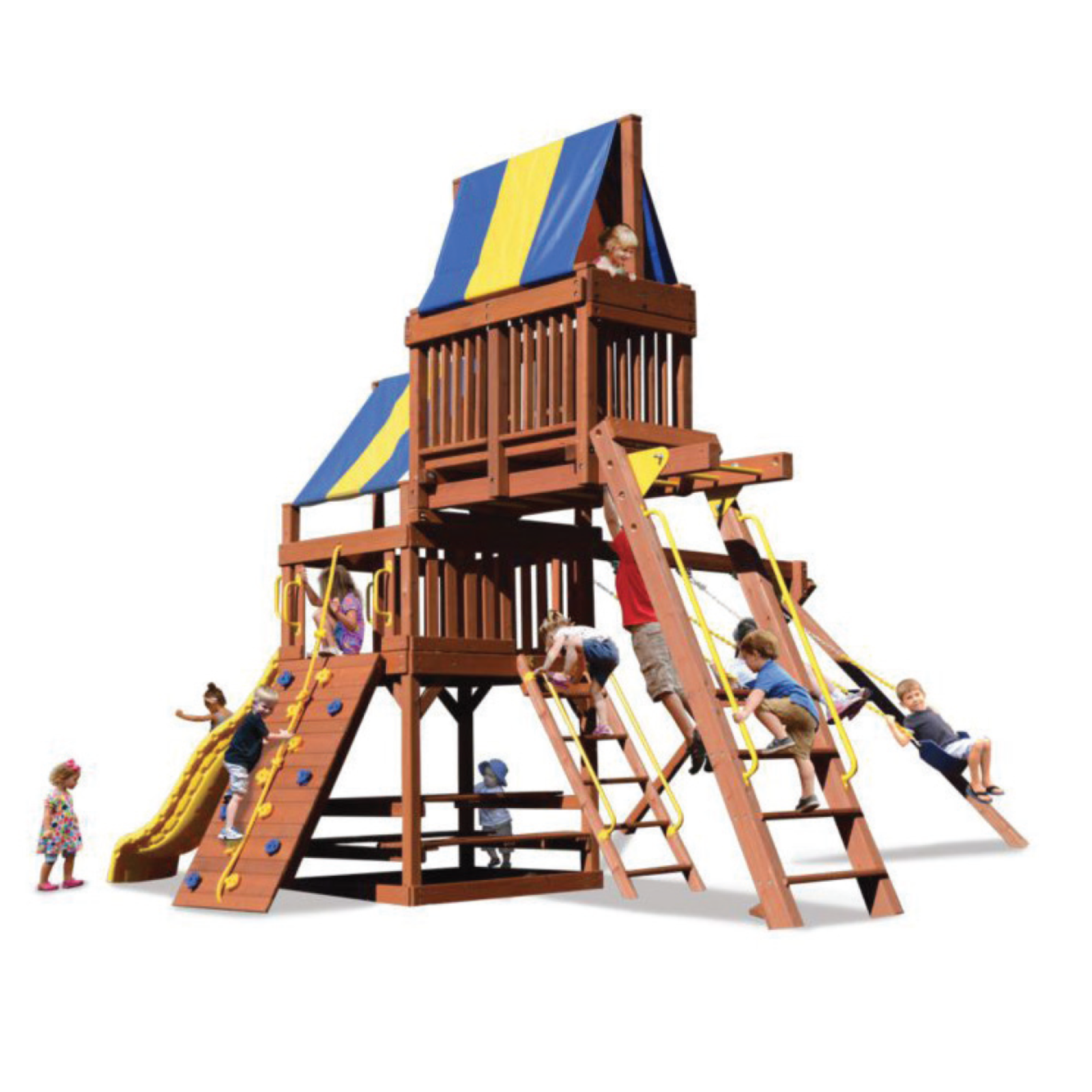 Original Fort 4, Swings, Monkey Bars & Sky Loft