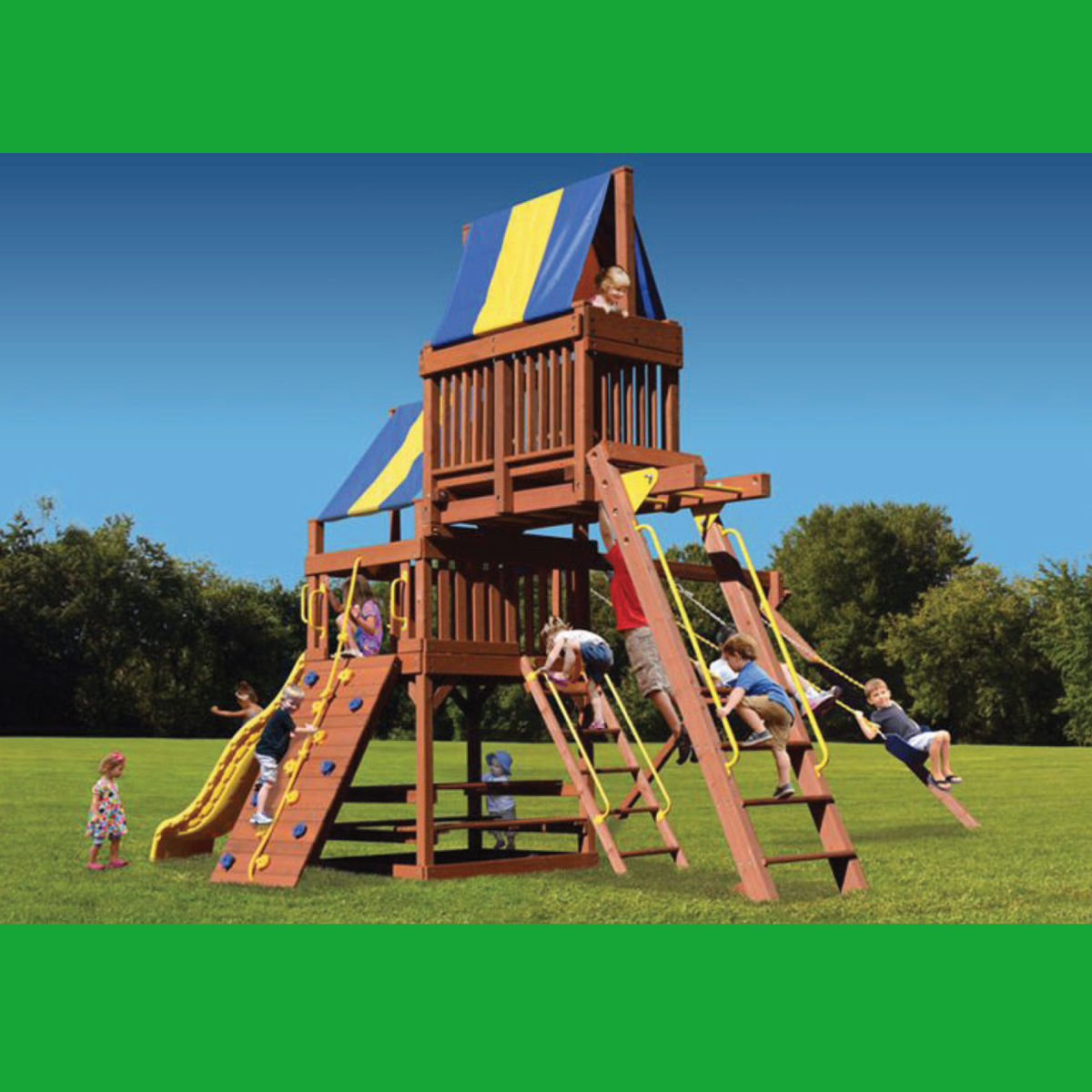 Original Fort 4, Swings, Monkey Bars &amp; Sky Loft