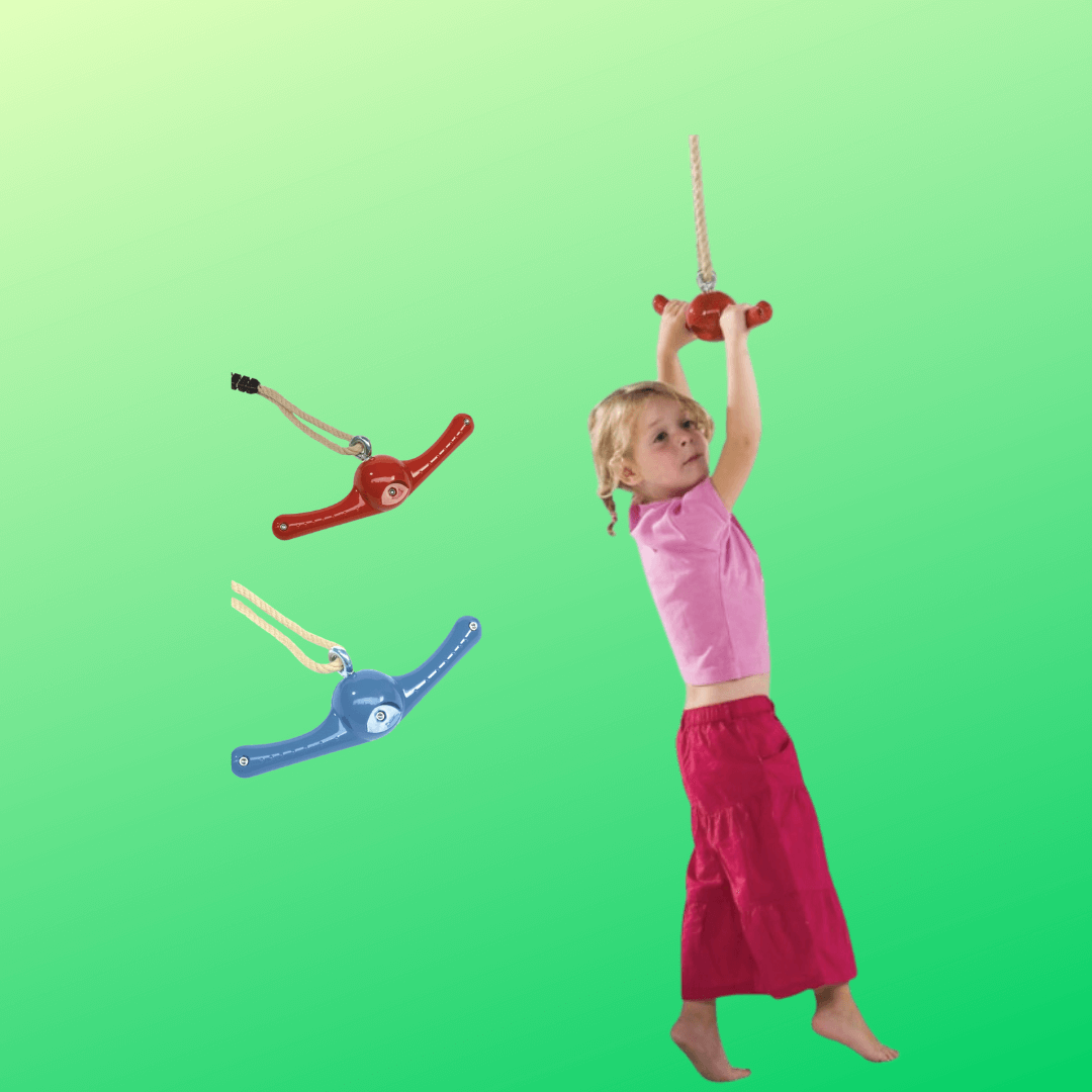Girl playing on ventolino twist and swing