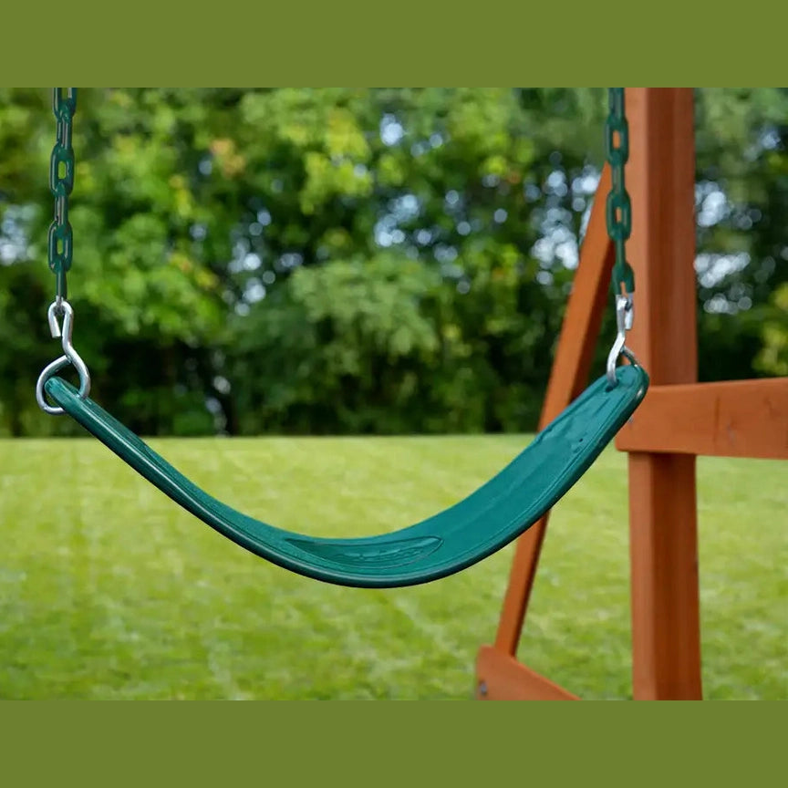 green belt swing seat with plastisol coated chains