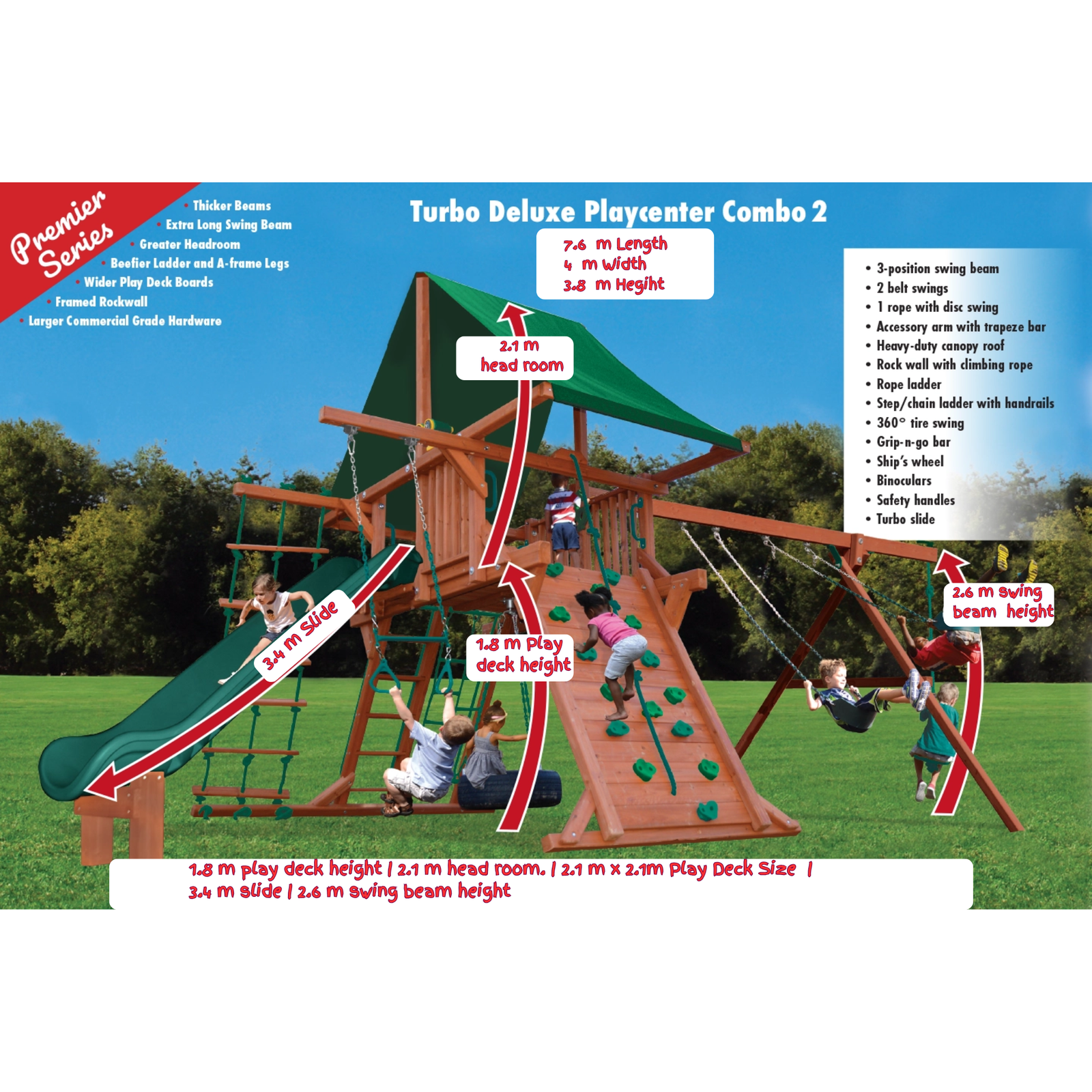 Deluxe Playcentre 2, with swings