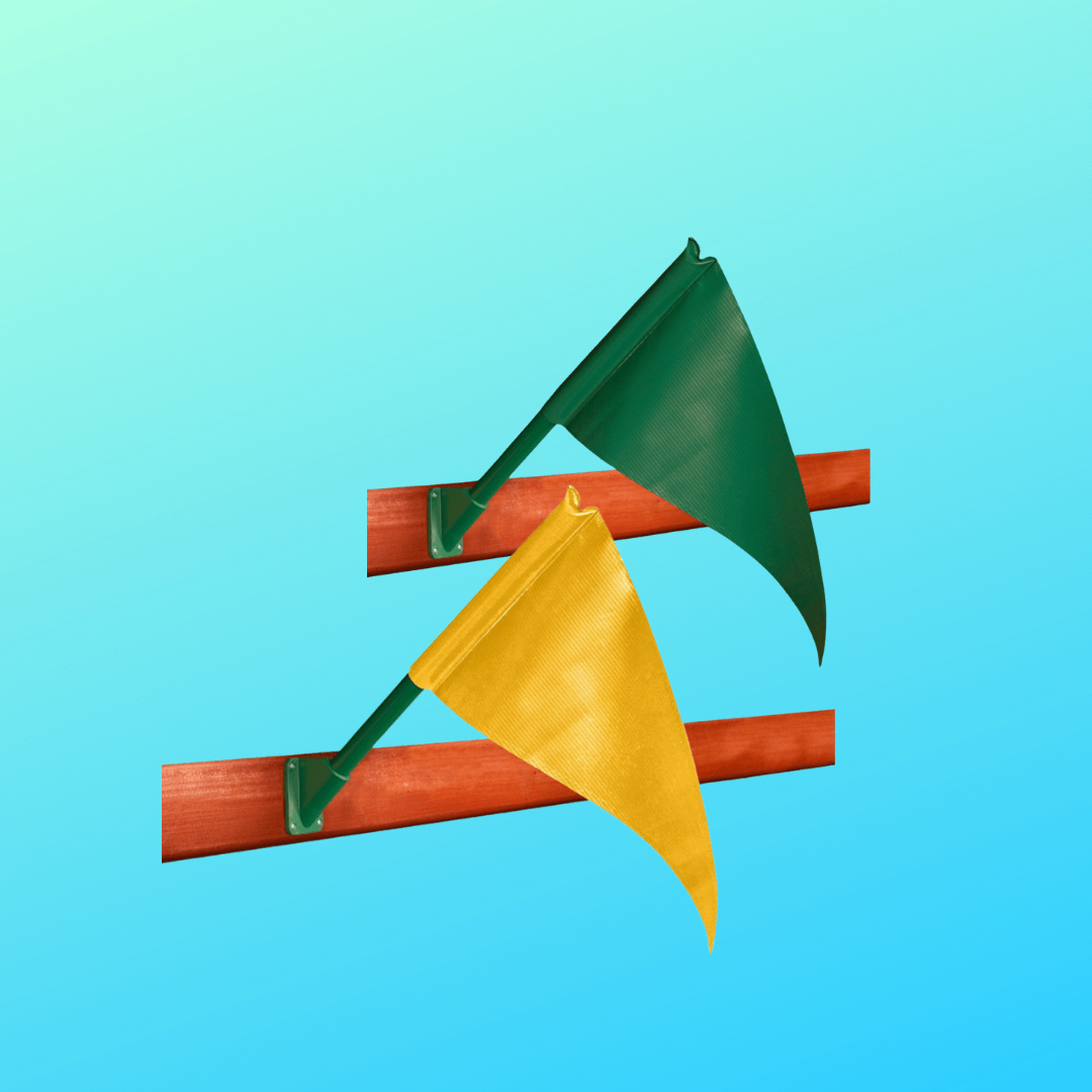 green flag and yellow flag for playgrounds 