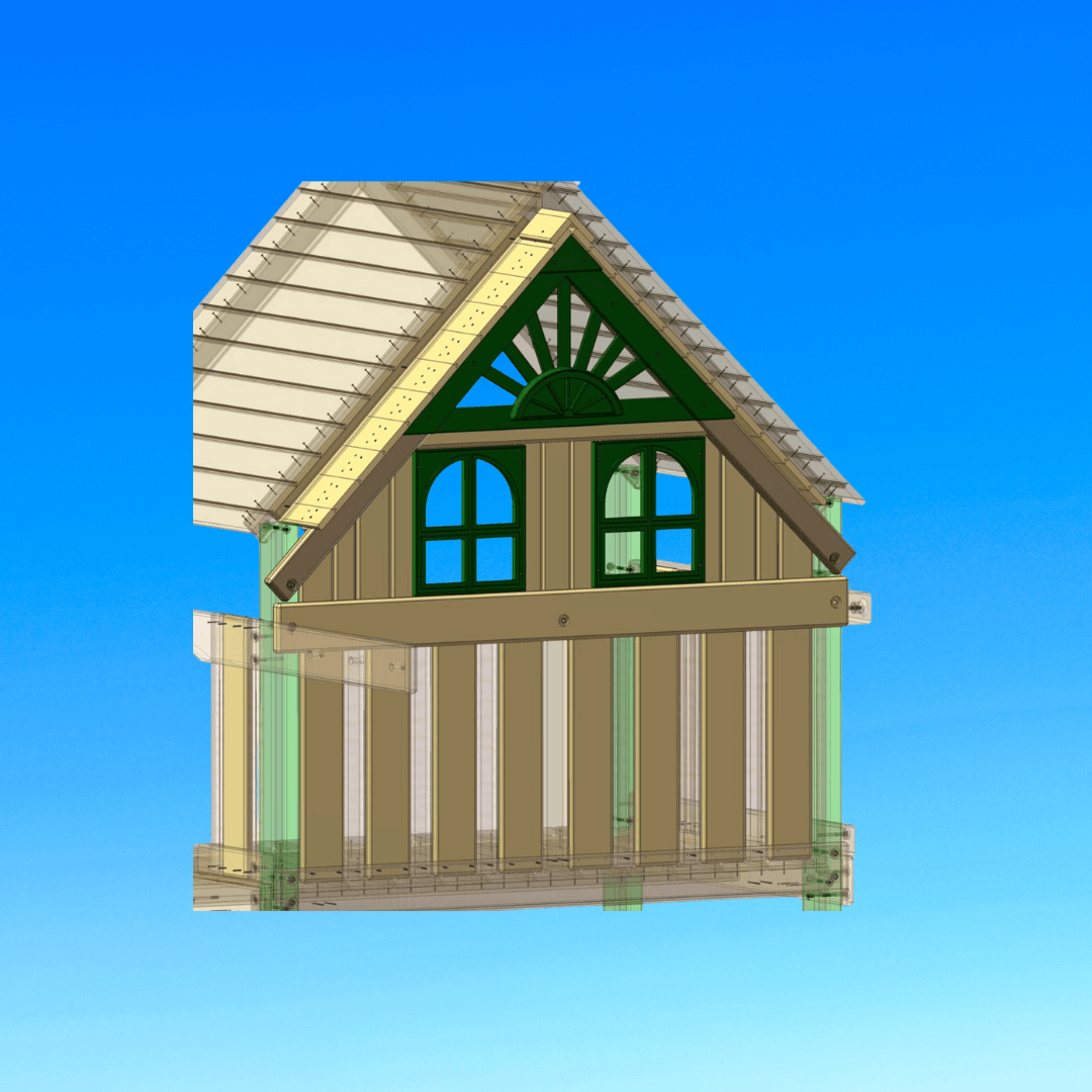 enclose your wooden playground with this fort add on with opening windows