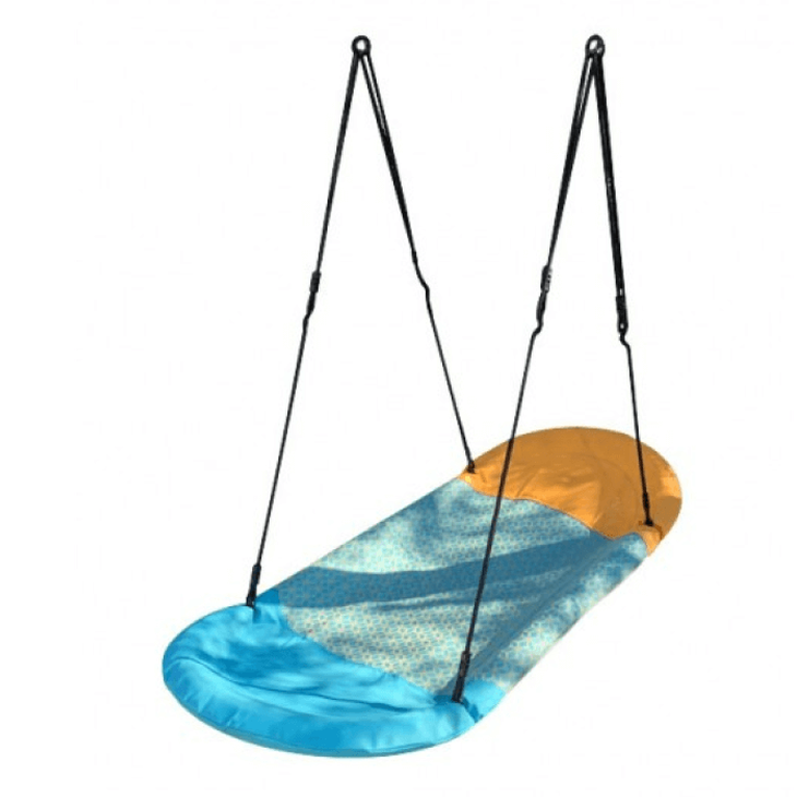 blue and yellow nest swing boat style.