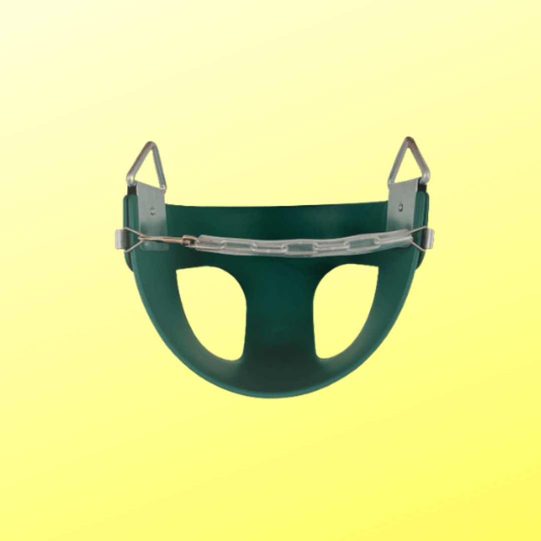 green half bucket swing front view