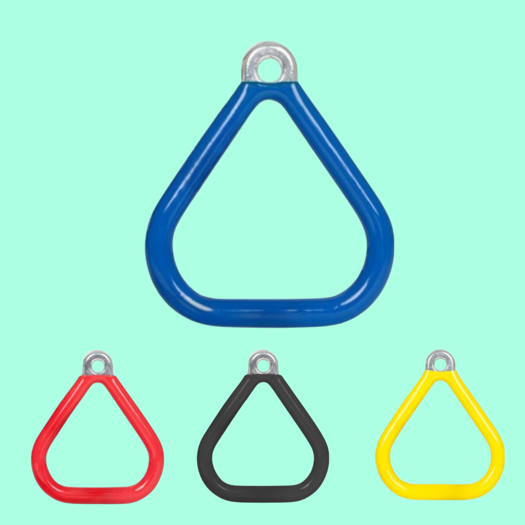 gym ring triangles with 3 colour options, red, black, blue or yellow