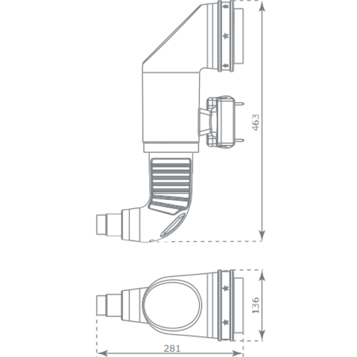 diagram showing the measurements of the KBT Periscope for playgrounds or outdoor play