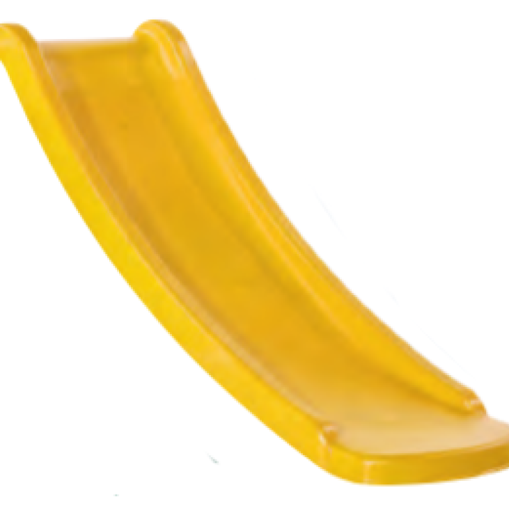 A bright yellow playground slide for 60cm deck height