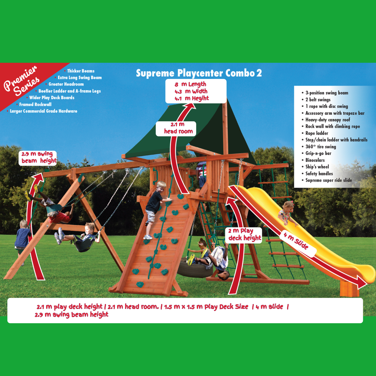 Supreme Playcenter Combo 2 with children playing on a green background
