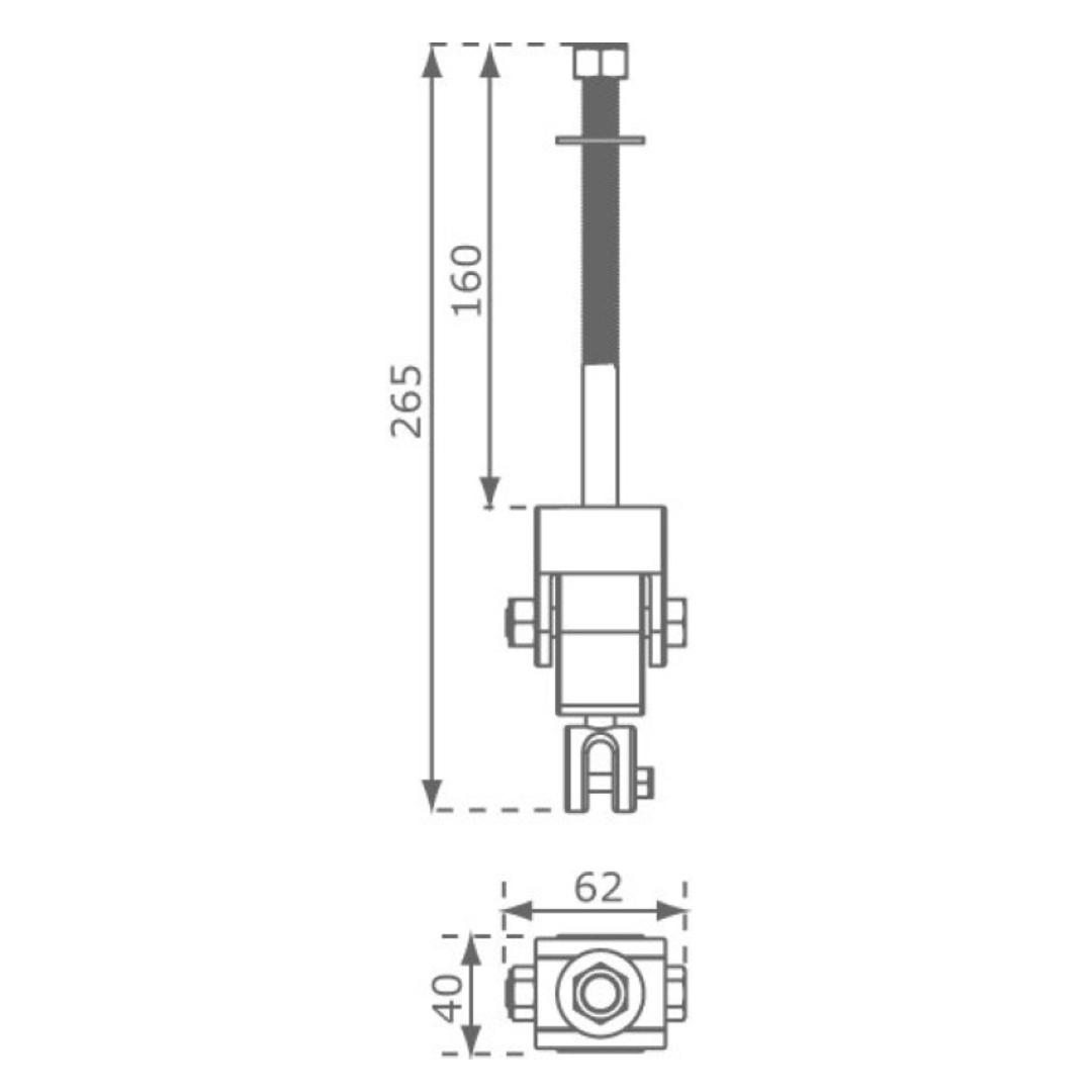 commercial grade swing hanger measuremetns