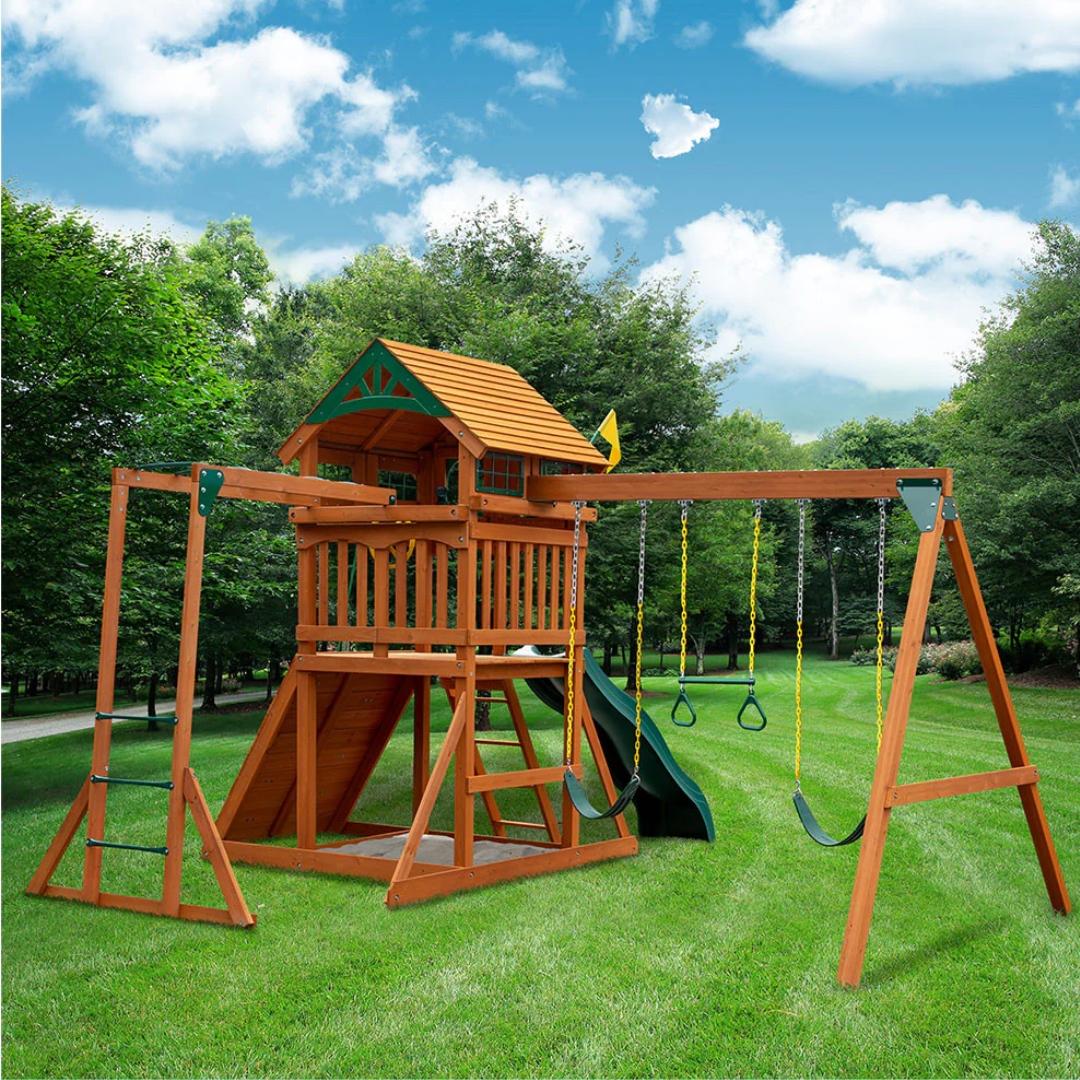 wooden monkey bar add on to the  playground