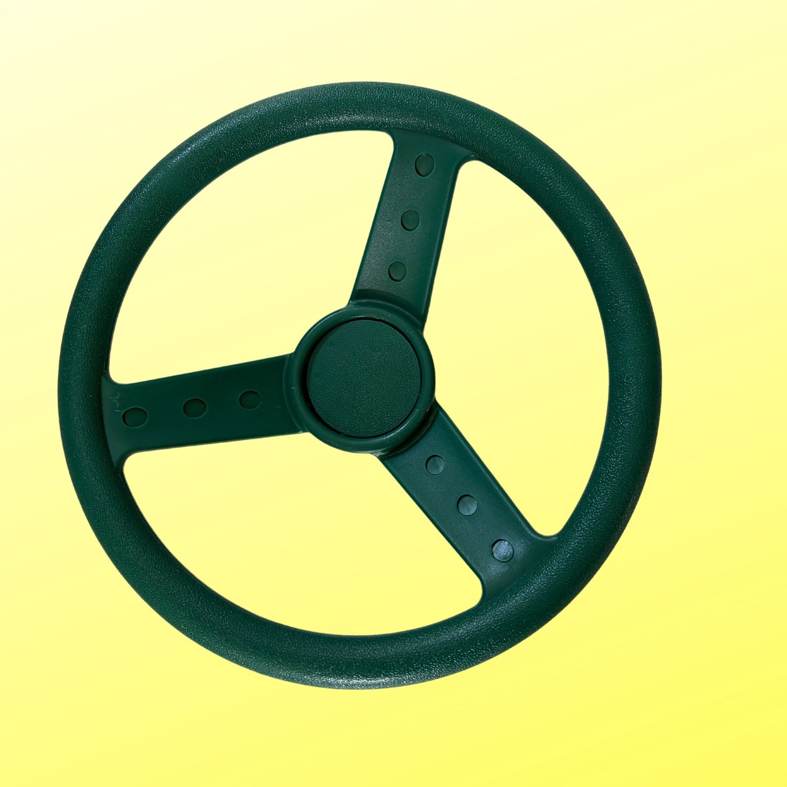 blue plastic playground steering wheel with screw and washer for installation