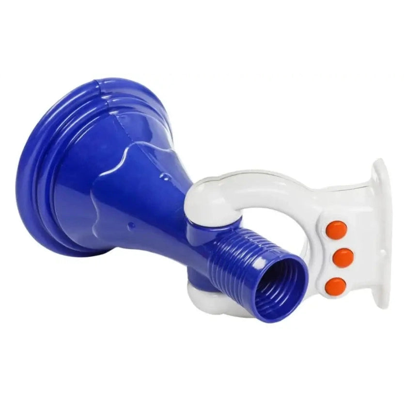 blue and white playground megaphone in nz