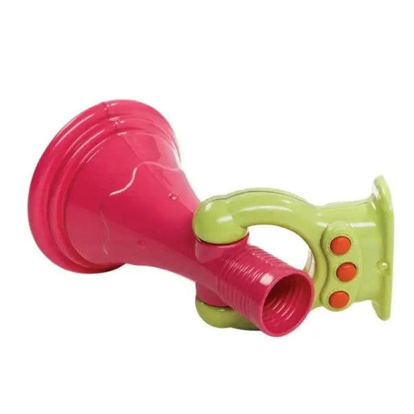 blue and white megaphone for playground. makes sounds