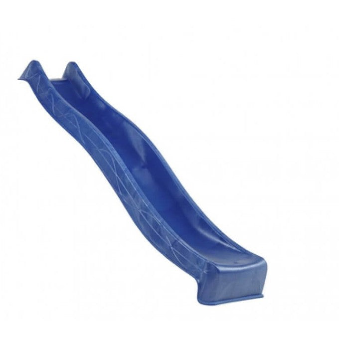 Blue plastic slide on a white background