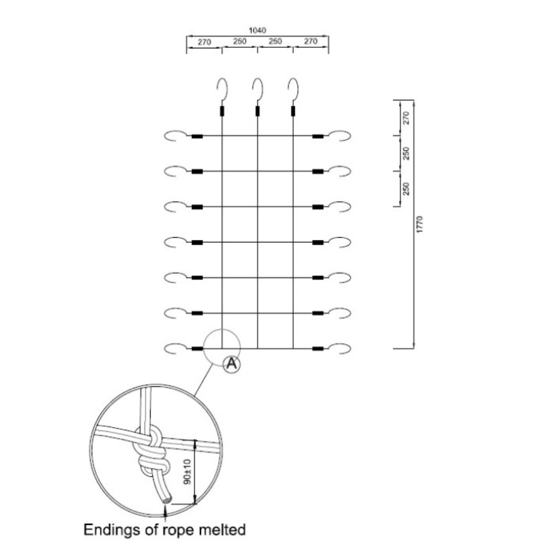 dimensions of scramble net
