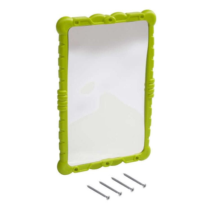rectangular mirror with wavy surface for funny faces and children's play