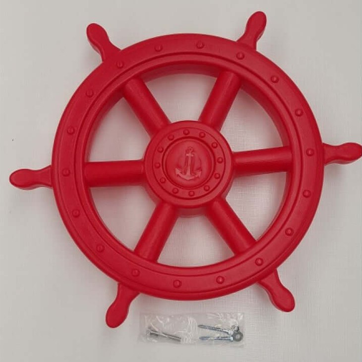 red ship wheel for playground in nz, includes screws