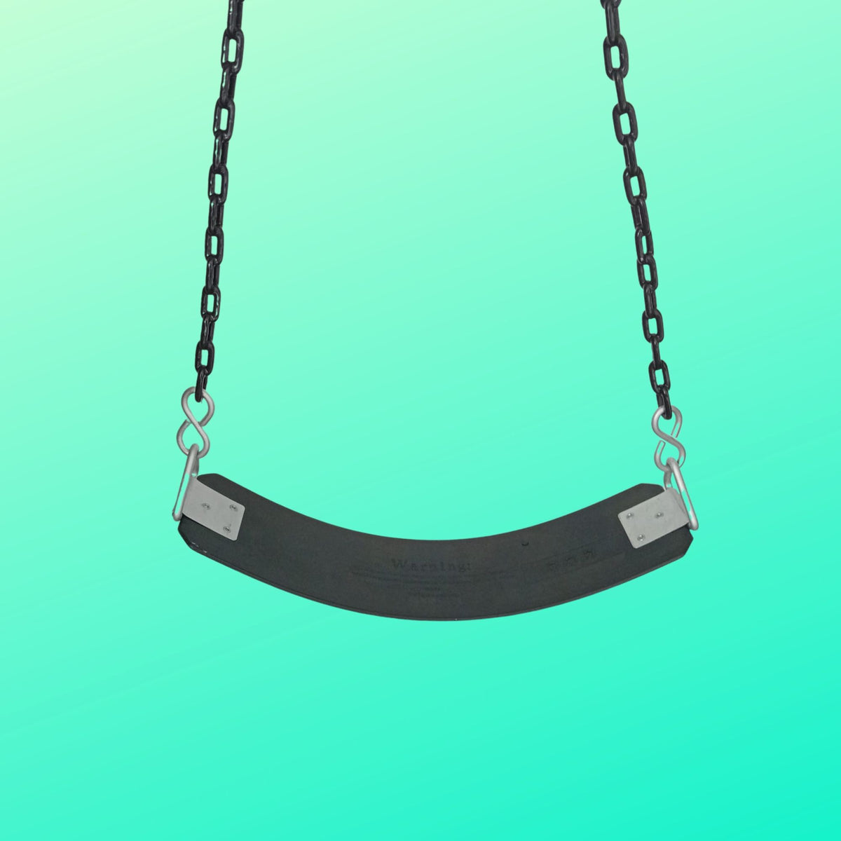 black belt swing and plastisol coated chains. slash proof