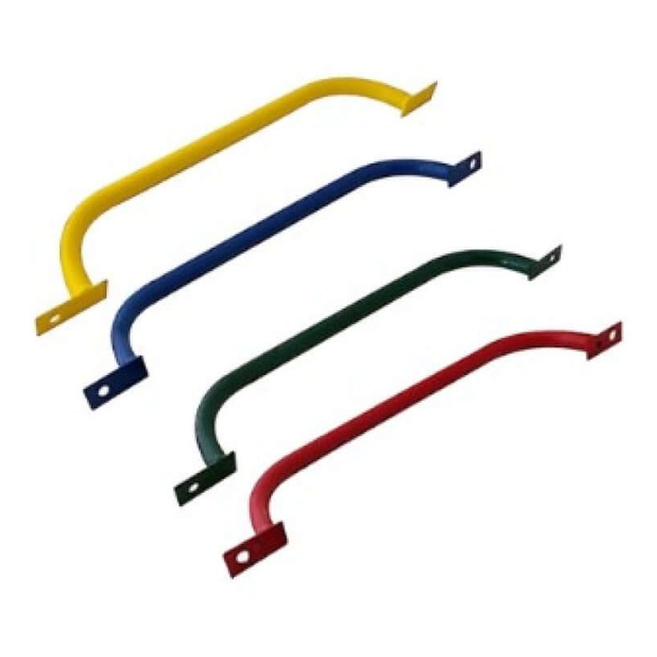 blue, yellow, green and red steel safety handles. 60cm long