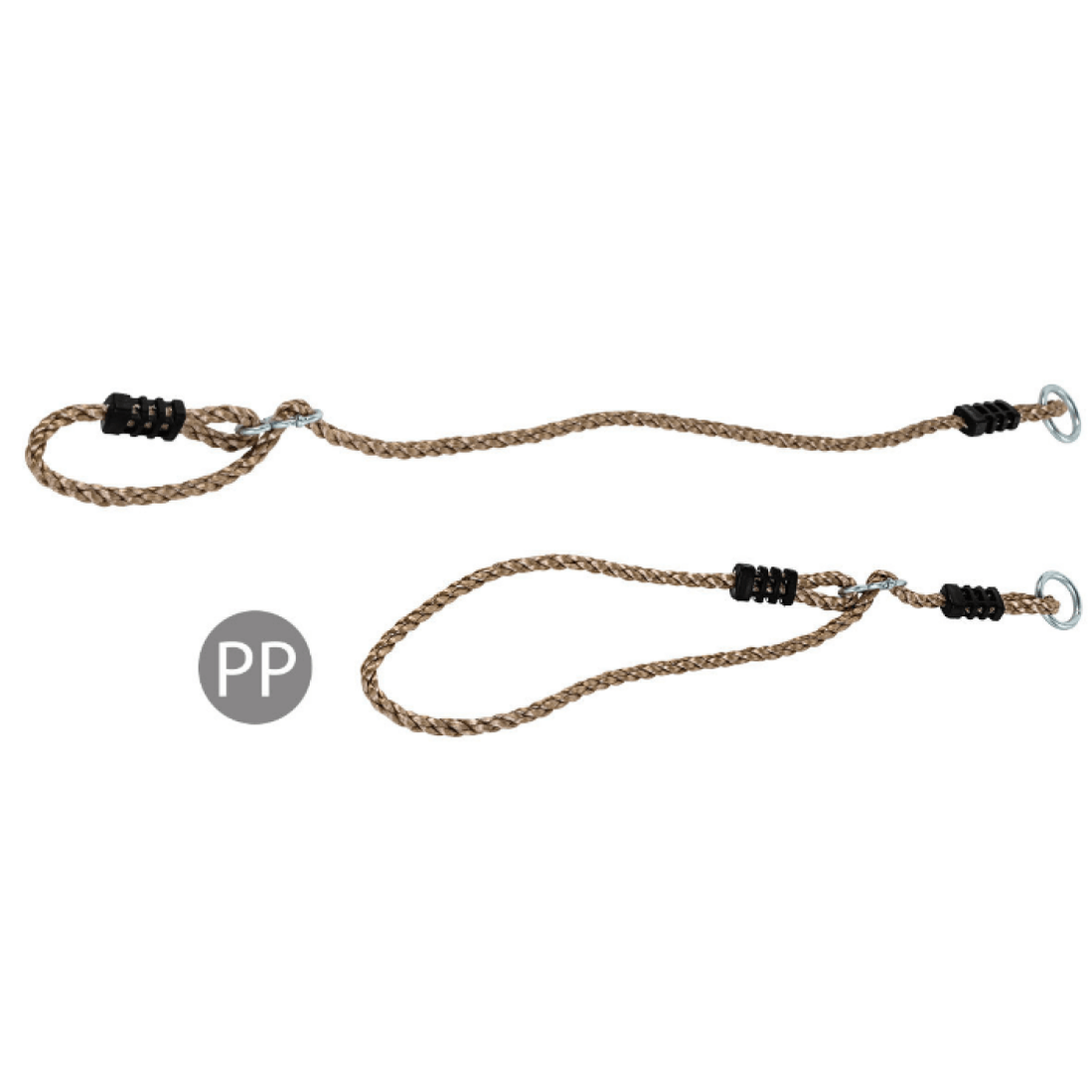 polypropylene swing ropes, pair. adjustable length