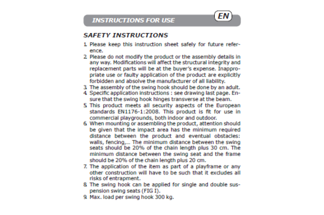 Swing Ductiles (1 piece)