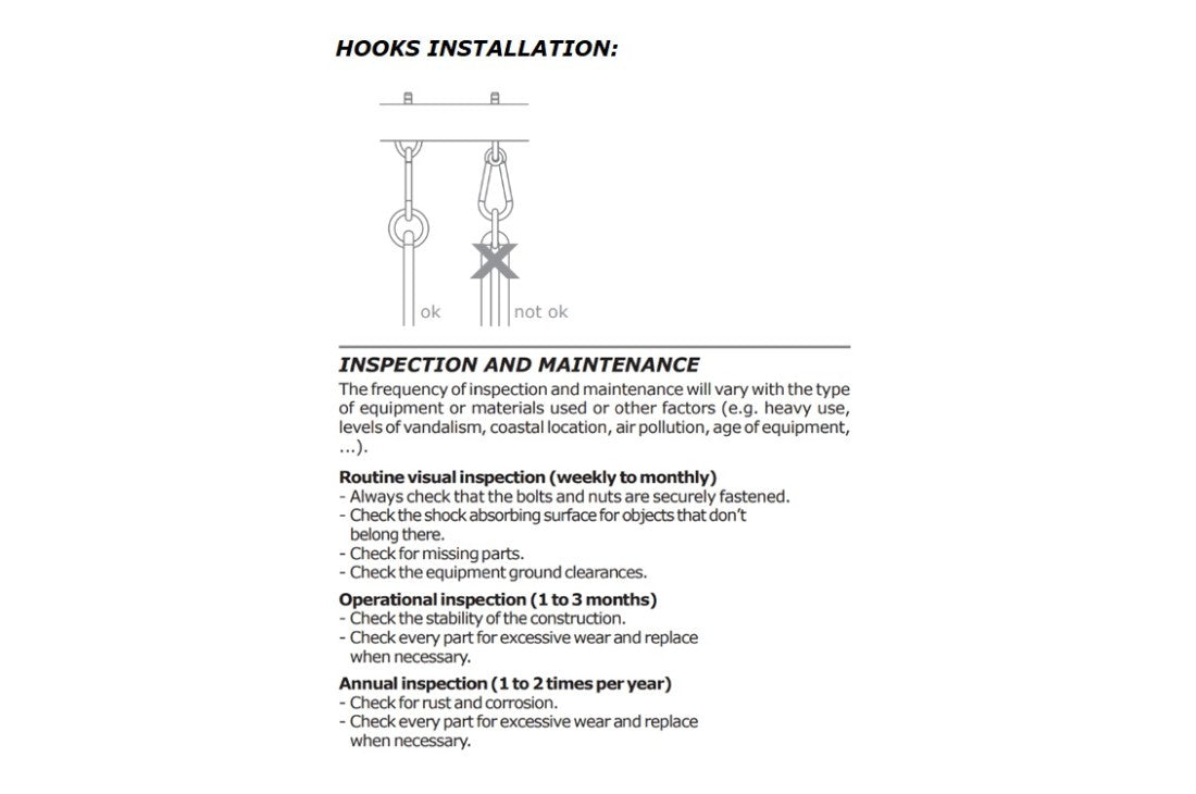 Swing Hanger & snap hook (1 piece)